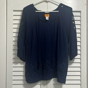 Ruby Rd. Crochet tunic style top size M petite